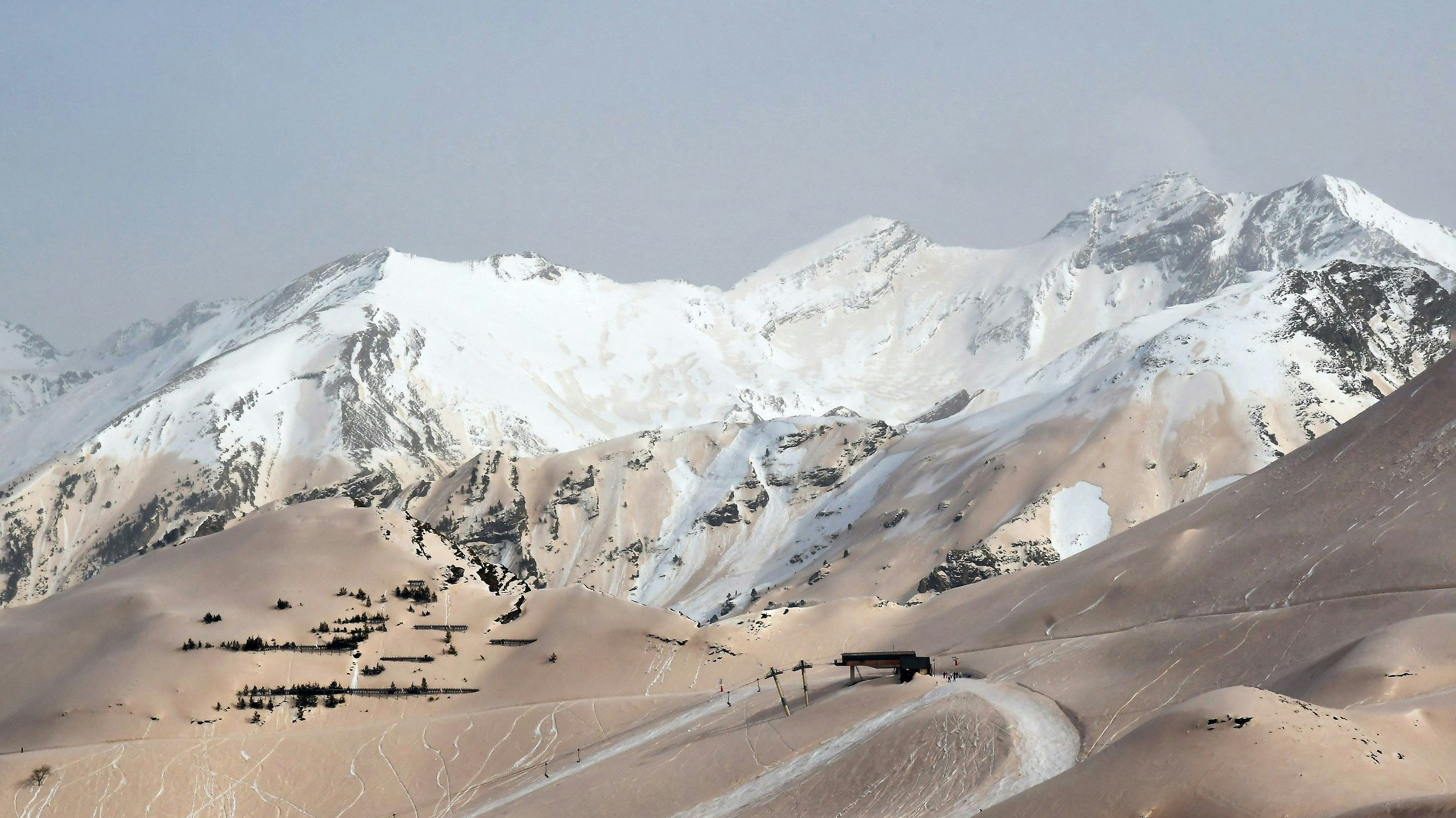 Das Skiressort Piau-Engaly in Südfrankreich am 14. März 2022.