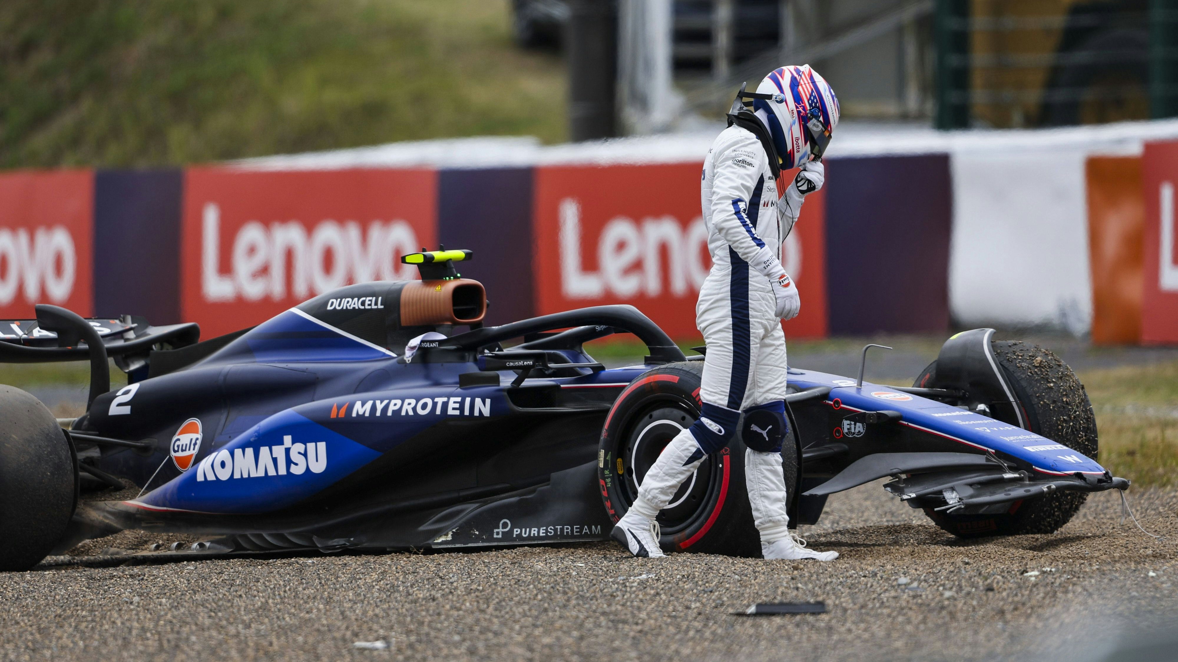 Logan Sargeant hatte beim GP in Japan schon wieder einen Unfall.