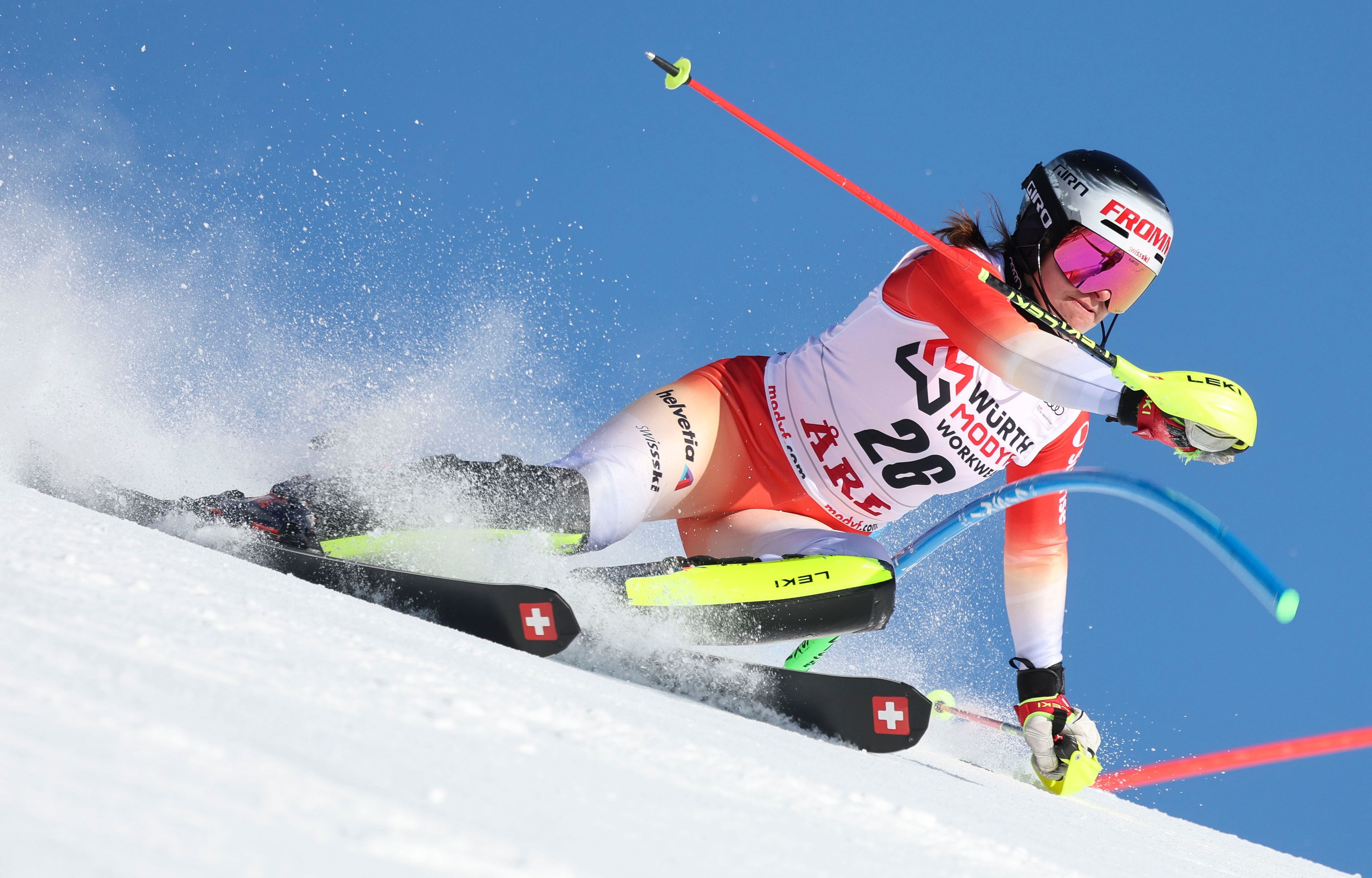 Die Schweizerin Nicole Good stürzte schwer.