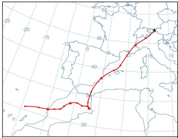 Aus Marokko kommt die Warmluft nach Österreich.