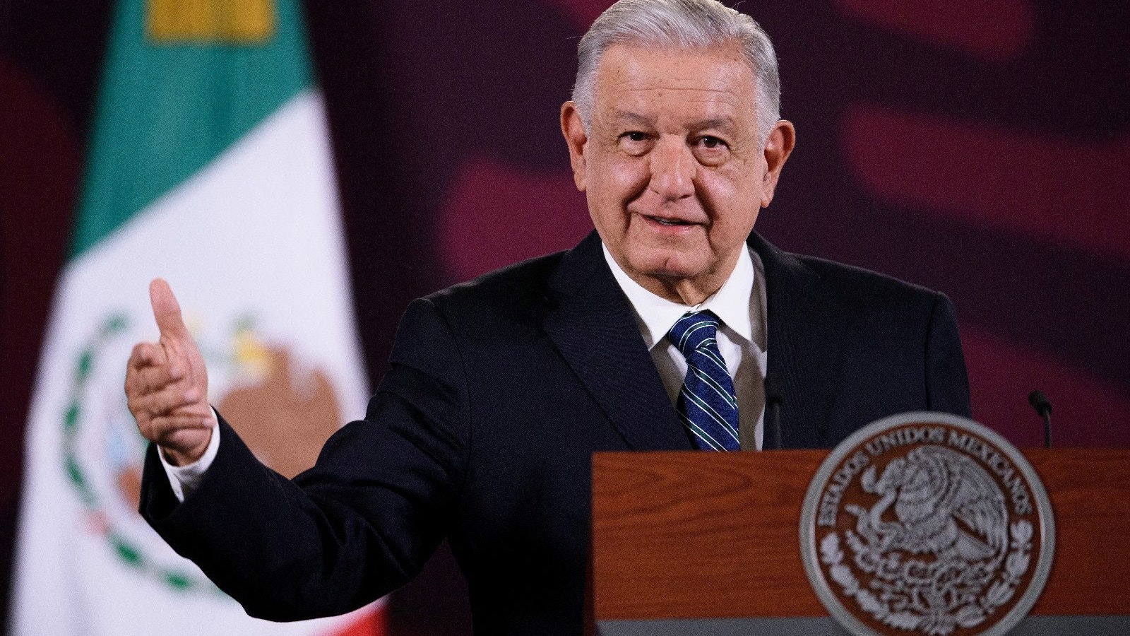 Mexico's President Andres Manuel Lopez Obrador speaks during his regular press conference at the National Palace in Mexico City, Mexico, March 20, 2024. Mexico Presidency/Handout via REUTERS ATTENTION EDITORS - THIS IMAGE HAS BEEN SUPPLIED BY A THIRD PARTY. NO RESALES. NO ARCHIVES.