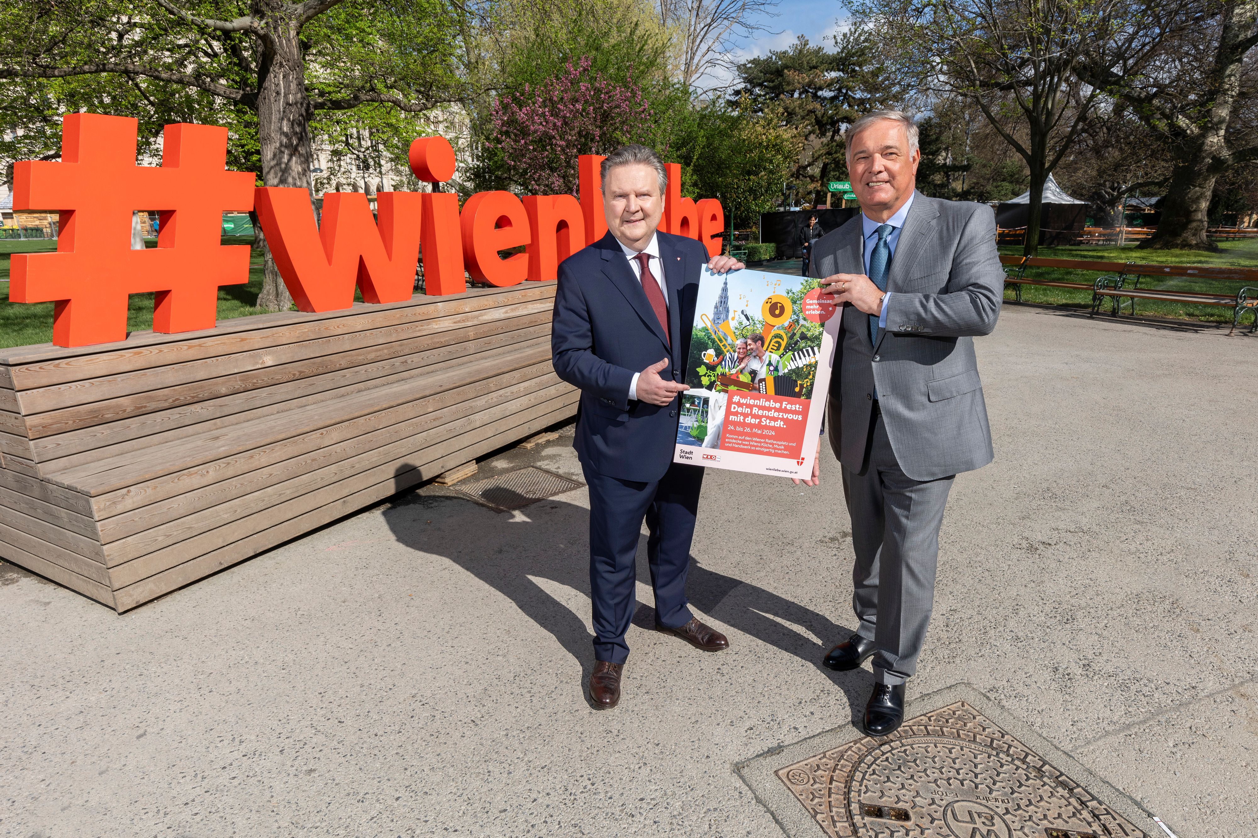 Wiens Bürgermeister Michael Ludwig (l.) und Walter Ruck, Präsident der Wirtschaftskammer Wien, laden zum neuen Festival.