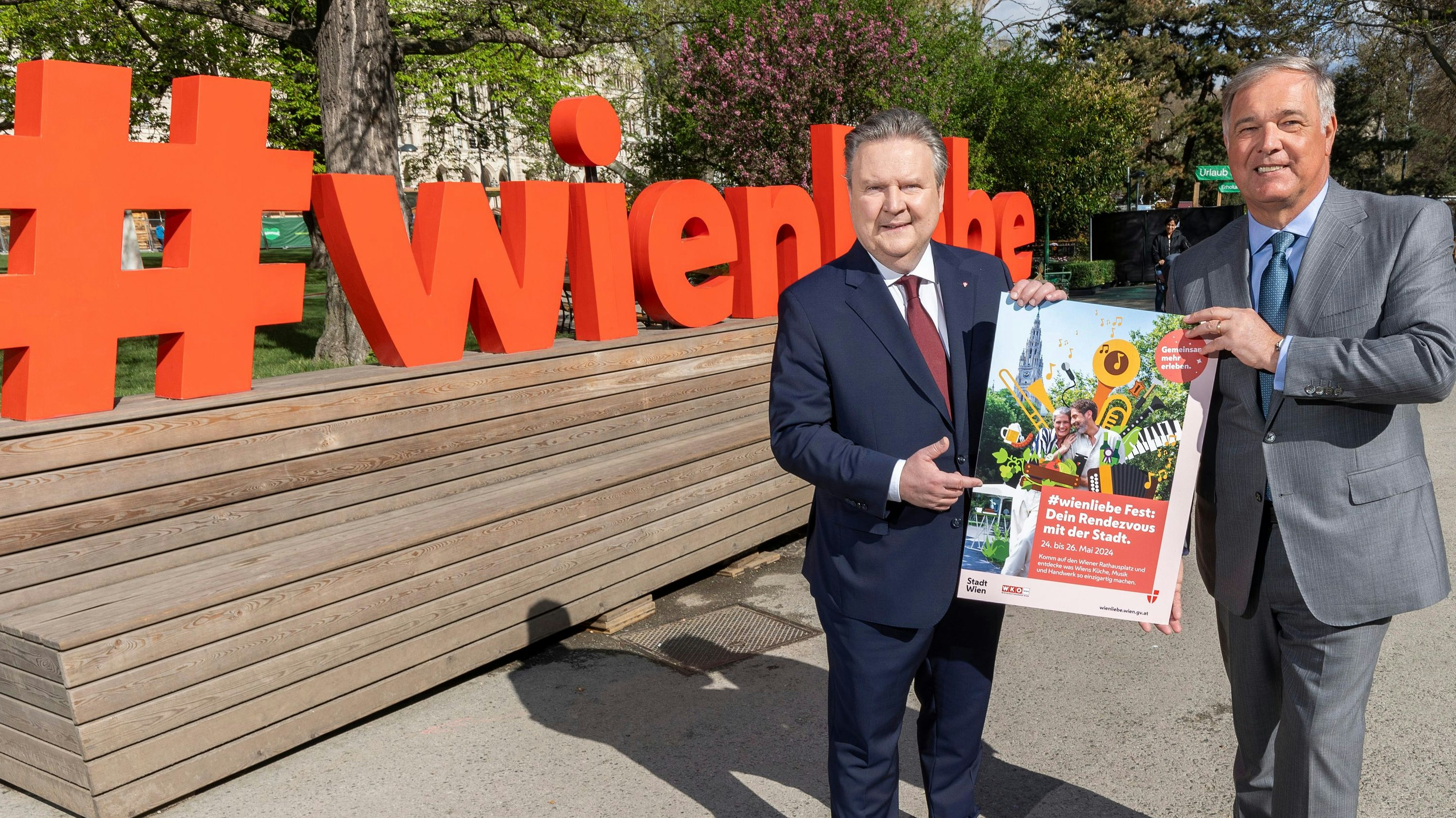 Wiens Bürgermeister Michael Ludwig (l.) und Walter Ruck, Präsident der Wirtschaftskammer Wien, laden zum neuen Festival.