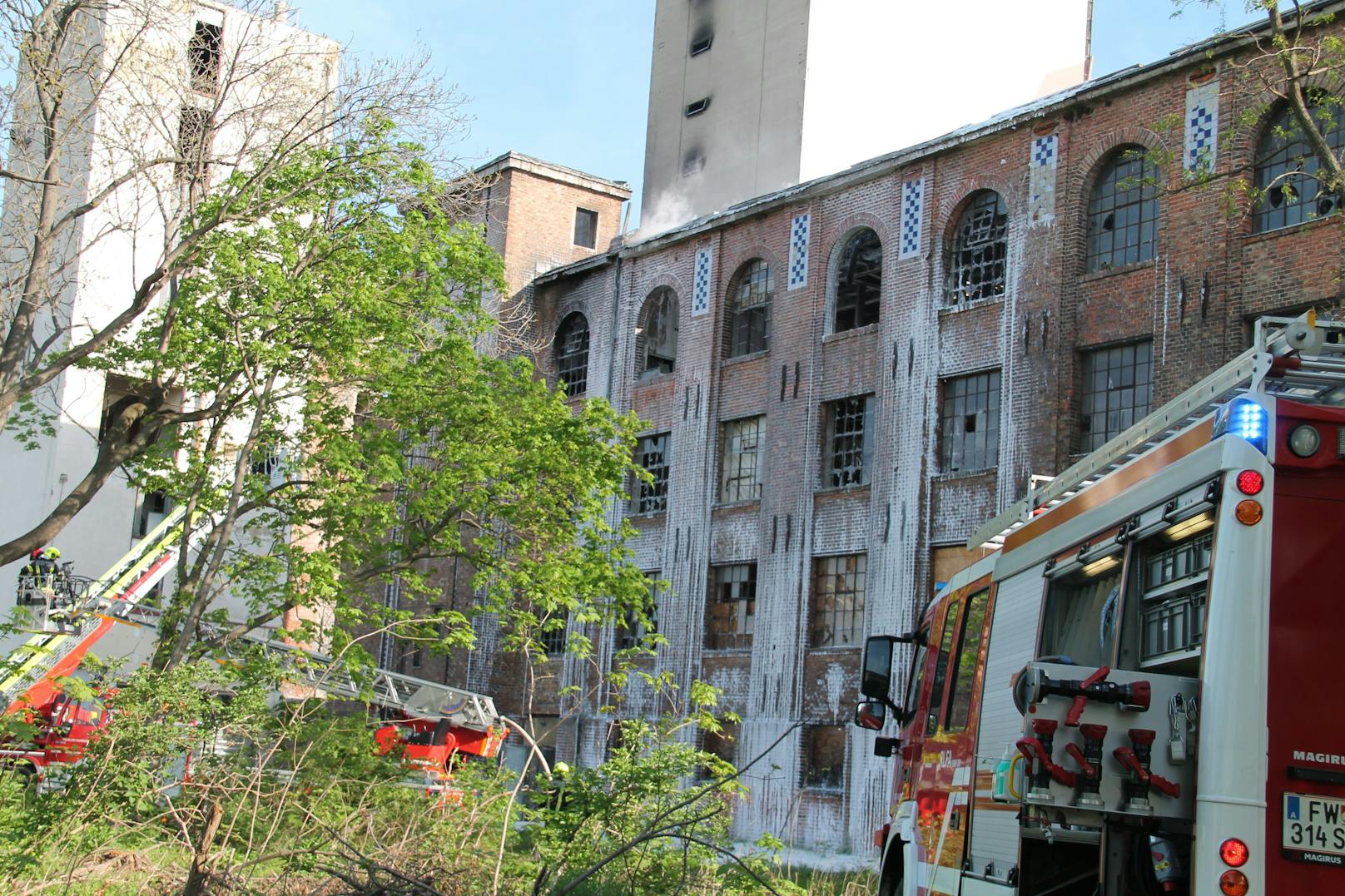 Großeinsatz bei der Hammerbrotfabrik in Schwechat (NÖ) bei Wien