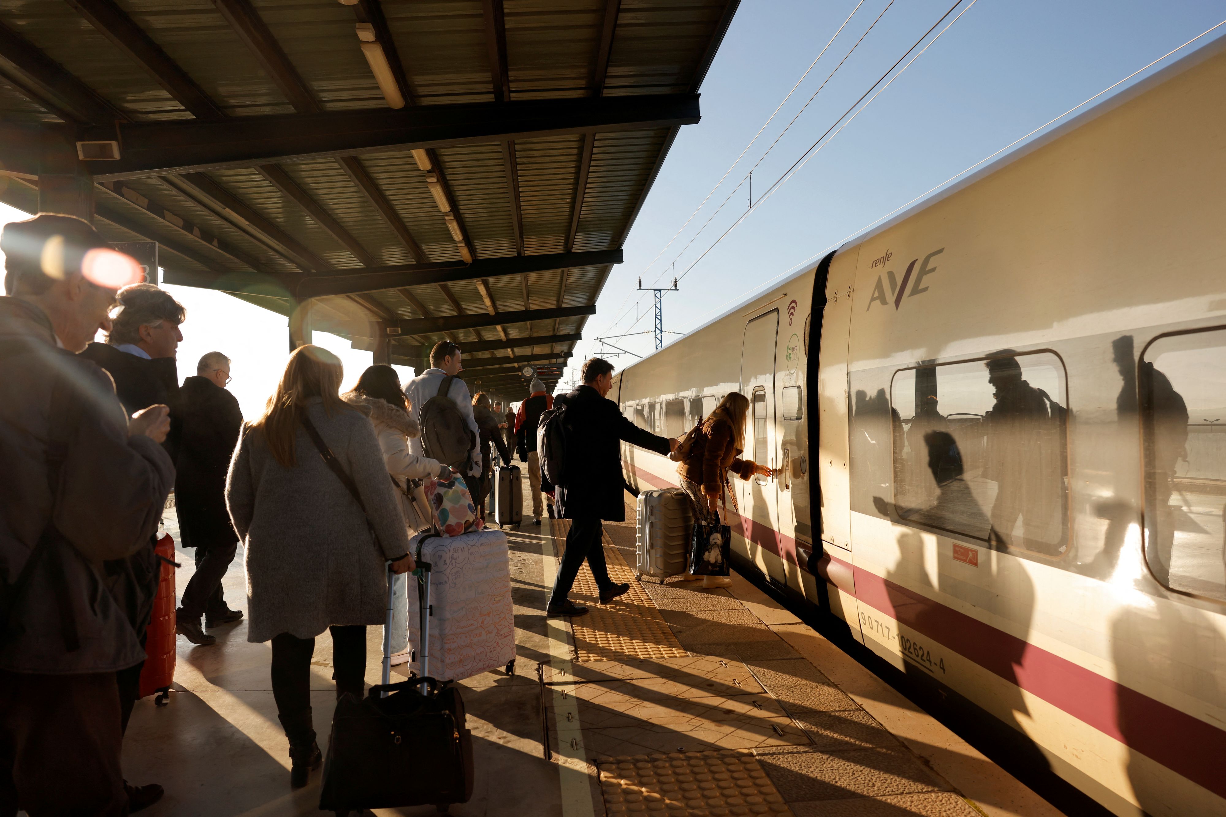 Der Zug blieb in der spanischen Stadt Sahagún stehen und fuhr nicht weiter.
