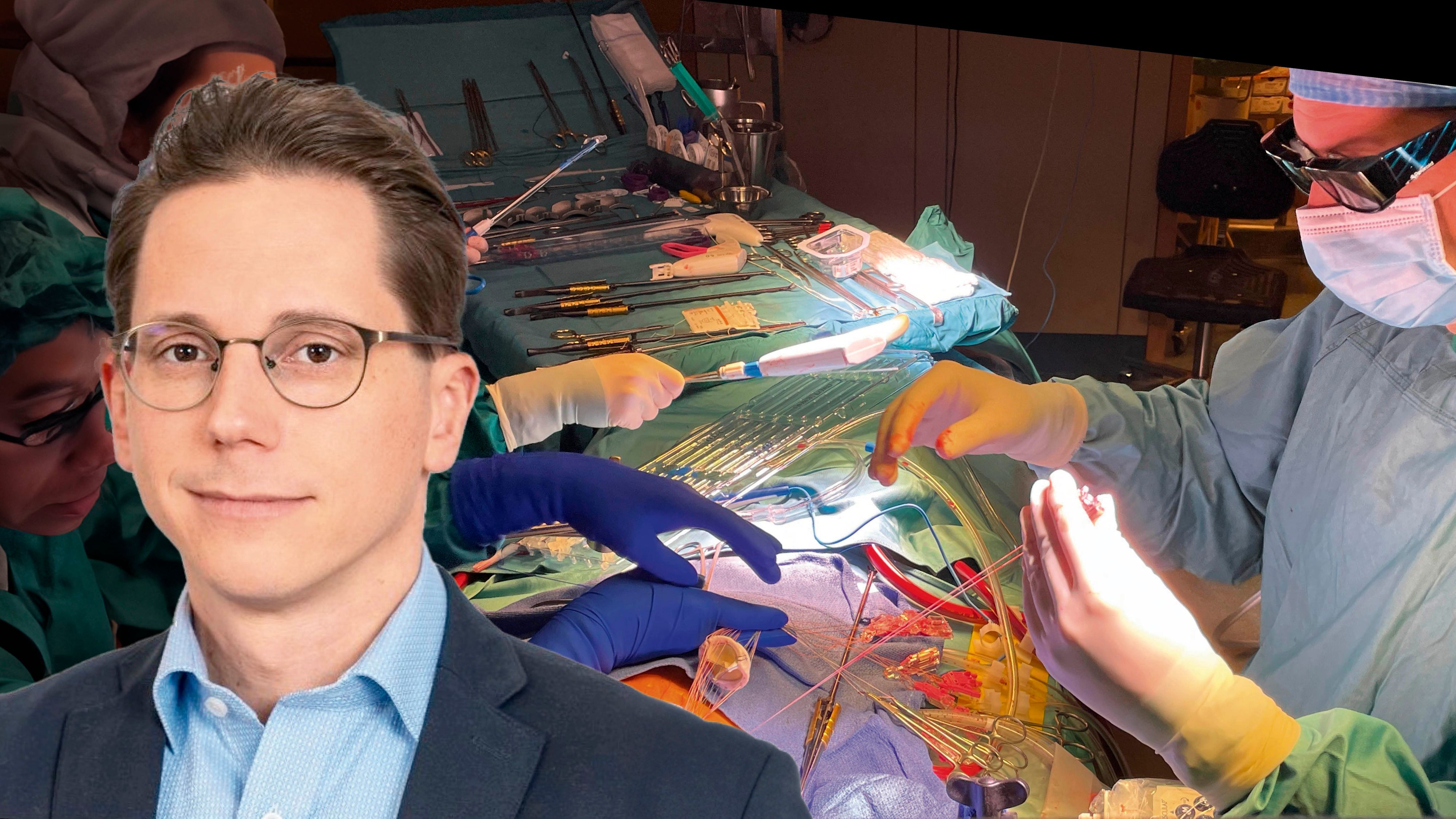 Martin Andreas war einer jener Ärzte, die die neue Operations-Methode an der Trikuspidalklappe durchführten.