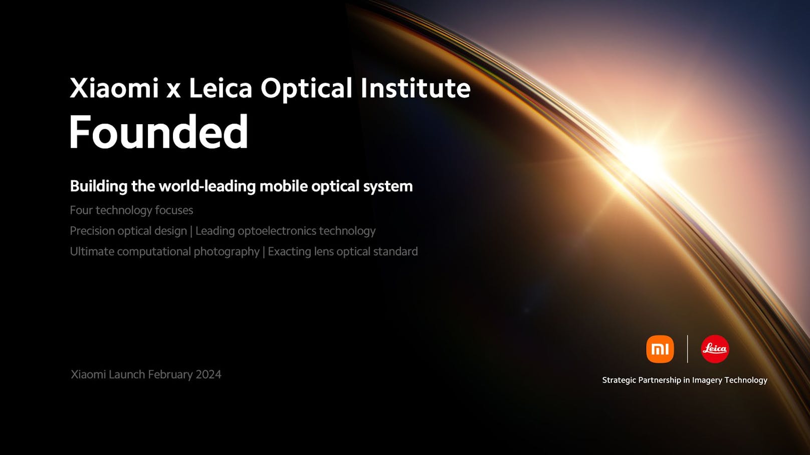Xiaomi und Leica stellen das Xiaomi x Leica Optical Institute vor, das "bahnbrechende Fortschritte in der mobilen Bildgebung ermöglicht".