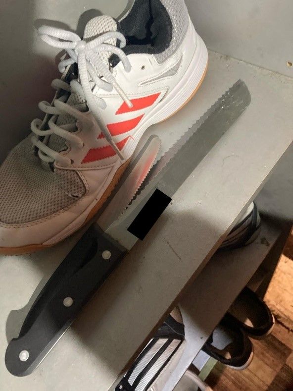 Der Mann soll seinen Mitbewohner mit zwei Messern bedroht haben.