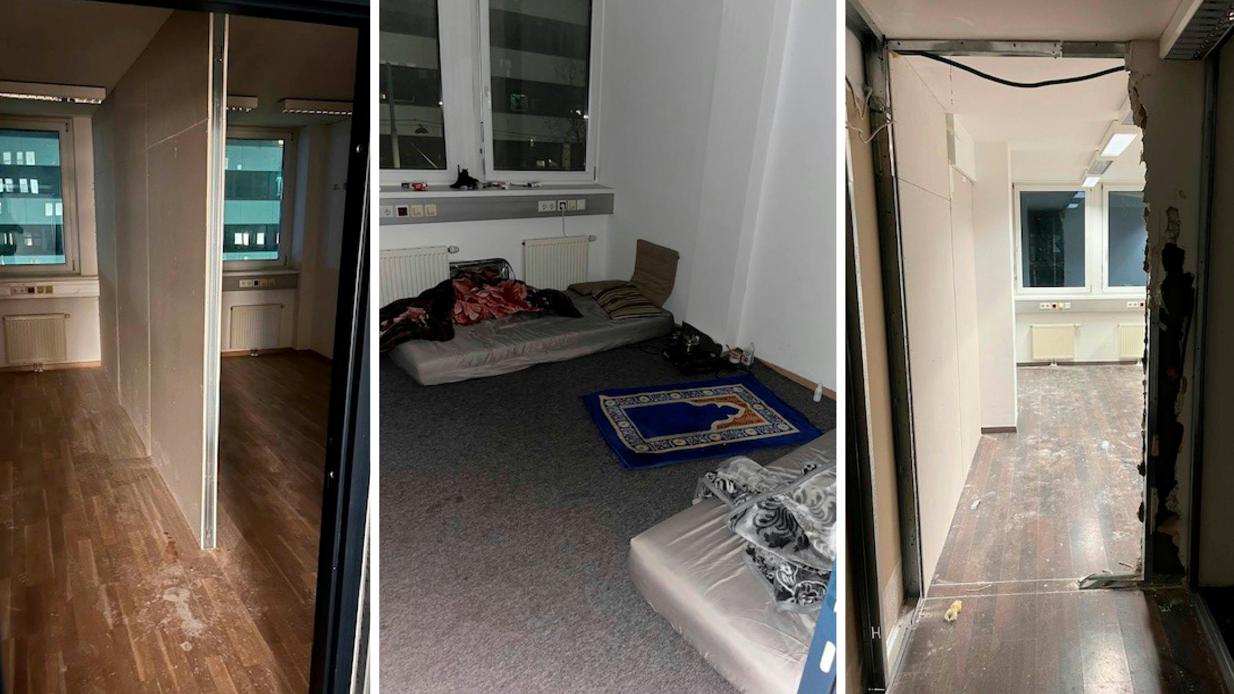 In einem Bürogebäude in Wien-Brigittenau wurden illegale Wohnungen entdeckt.