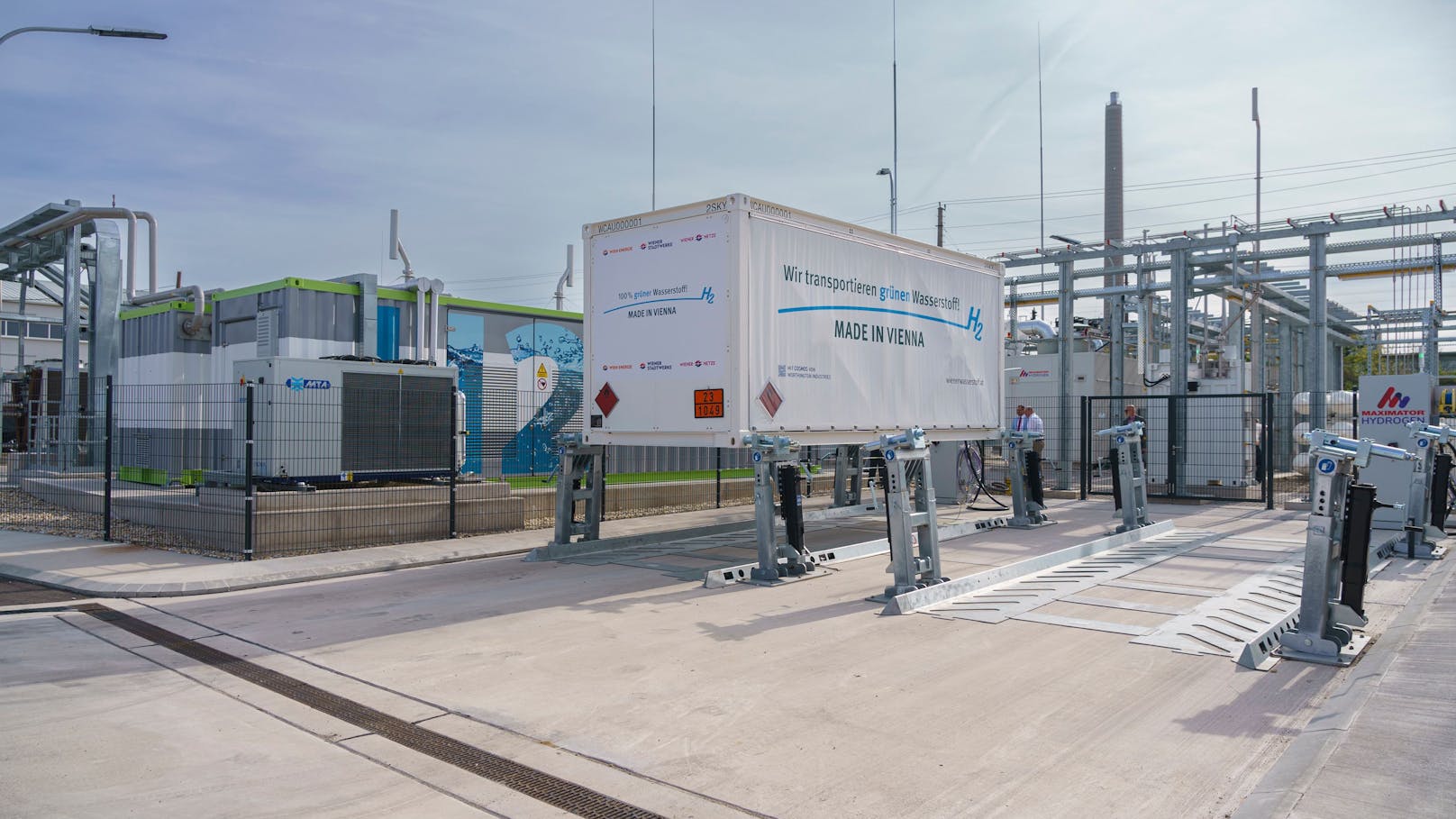 Die Wasserstoff-Erzeugungsanlage in Wien-Simmering ist ab sofort in Betrieb.