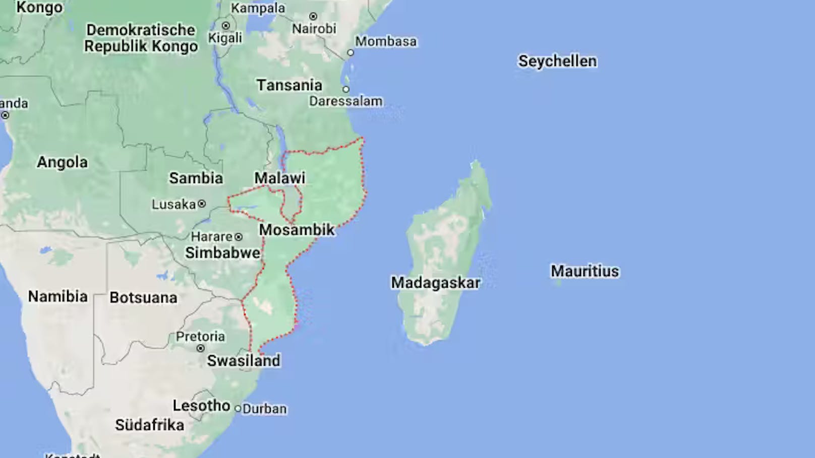 Schiffsunglück vor Mosambik – mehr als 90 Tote
