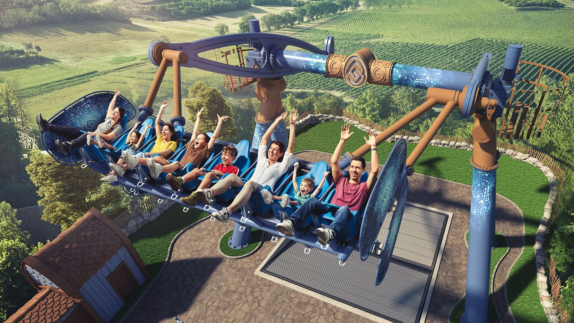 Die neue Riesenschaukel im Familypark lockt Groß und Klein ins Burgenland.