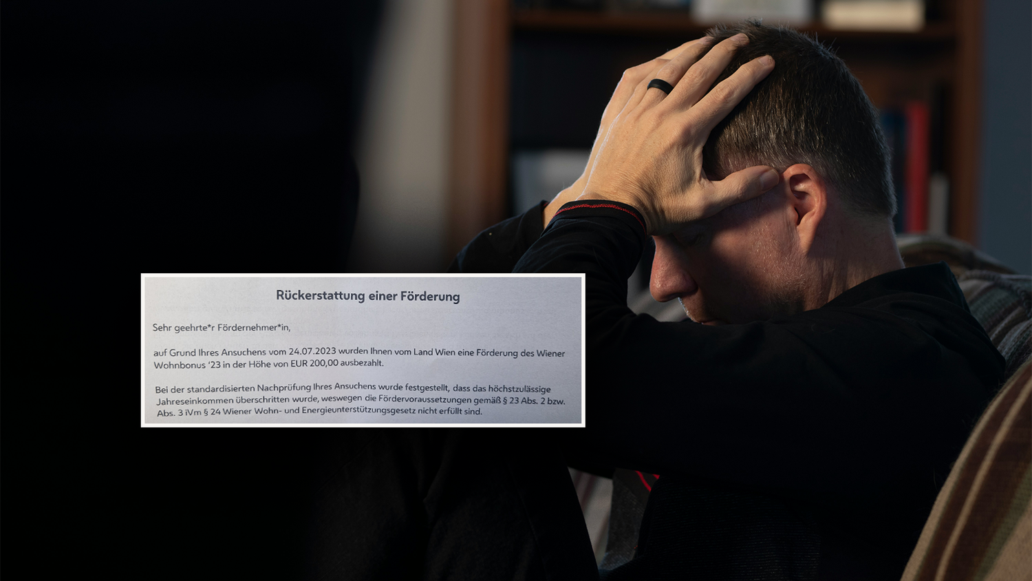 Ein Wiener erhielt weniger erfreuliche Post. Denn er muss den erhaltenen Wohnbonus wieder zurückzahlen (Symbolbild).