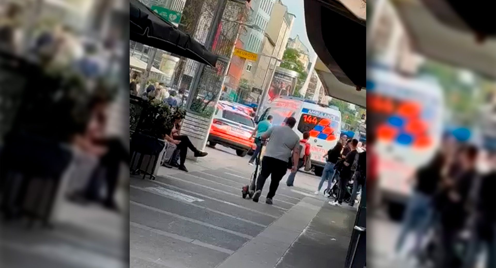 Großer Rettungseinsatz am Wiener Reumannplatz.