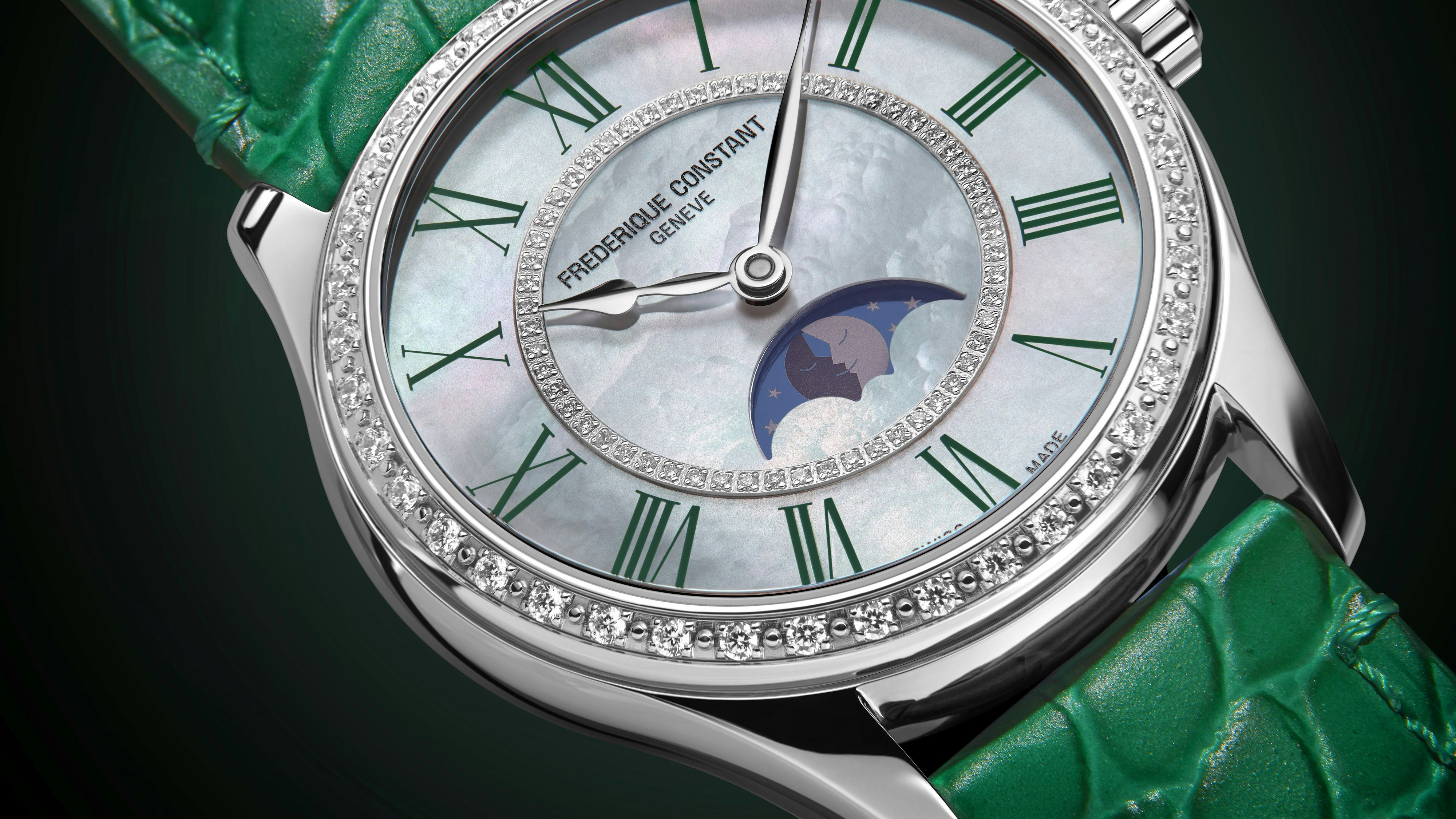 Frederique Constant "Classic Elegance Luna Green" - der Mond hat dien Augen zu