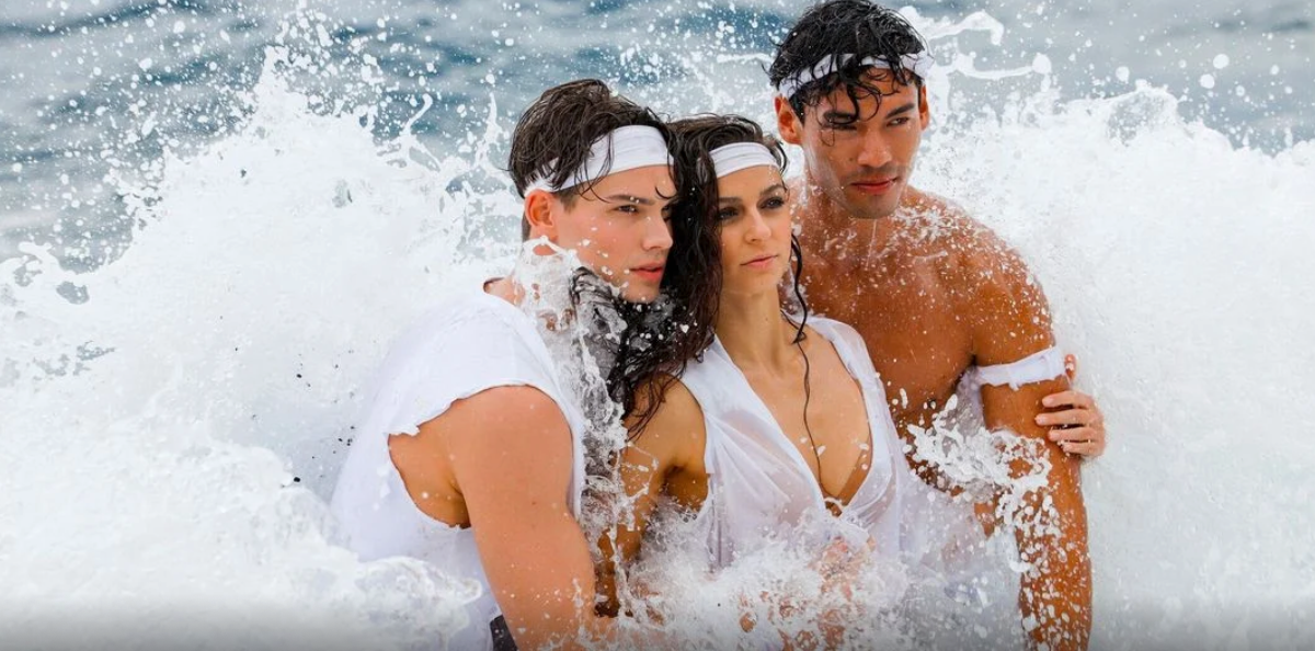 Dominik (r.) mit Armin und Jana bei einem der ersten Shootings.