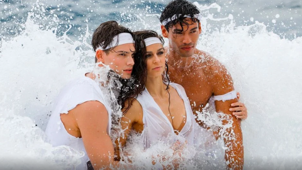 Dominik (r.) mit Armin und Jana bei einem der ersten Shootings.