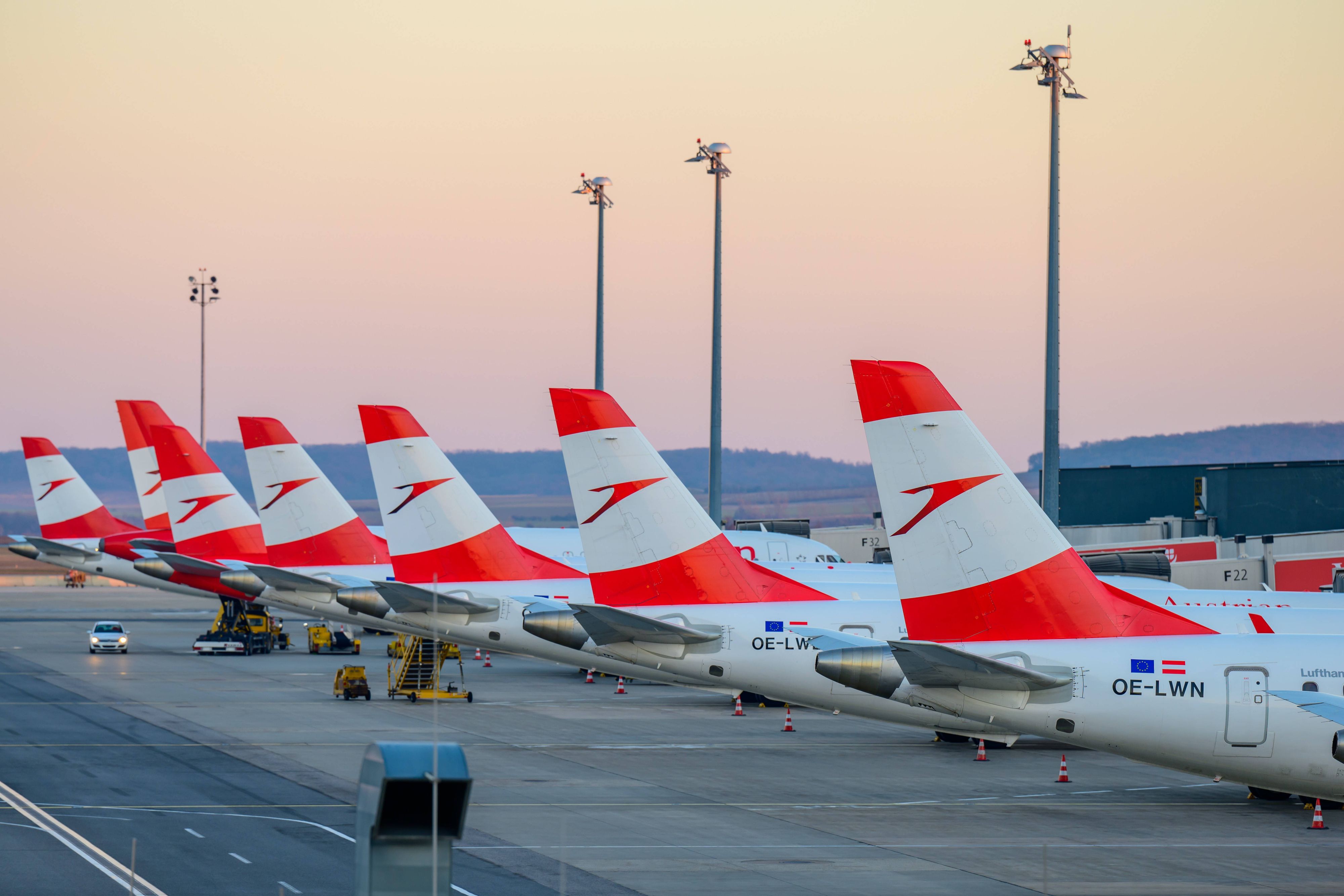 Zahlreiche AUA-Maschinen, die in den Nahen Osten fliegen sollen, bleiben voerst am Boden. (SYMBOLFOTO)