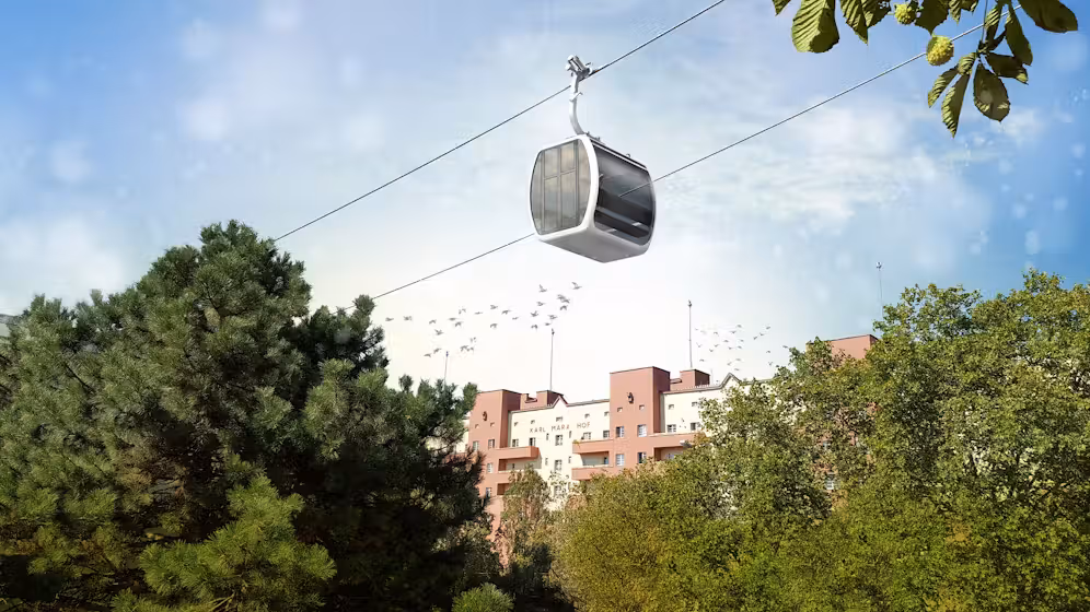 Dass die Seilbahn über dicht besiedeltes Gebiet führt, finden die Machbarkeitsprüfer ungünstig