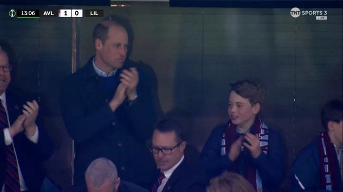 Prince William und Sohn George jubeln mit Aston Villa.