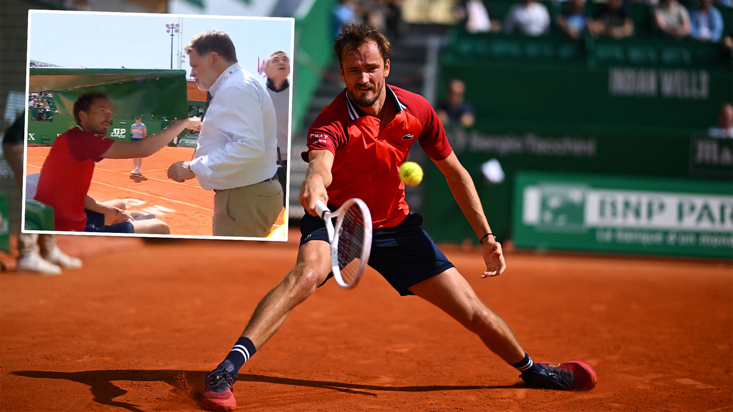 Daniil Medvedev war nach einer Entscheidung des Schiedsrichter sehr frustriert.