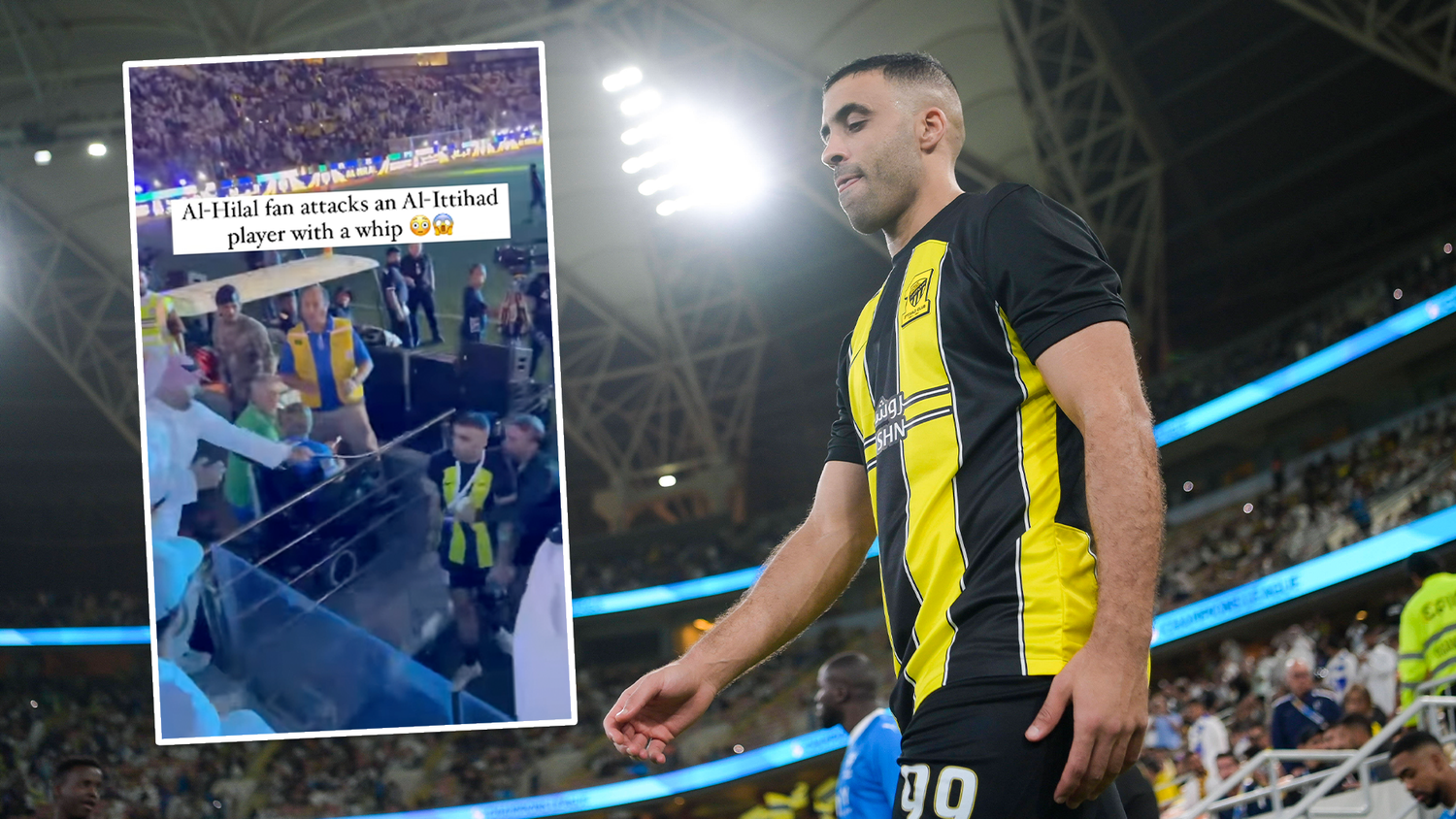 Ein Fan schlug mit einer Peitsche zu.