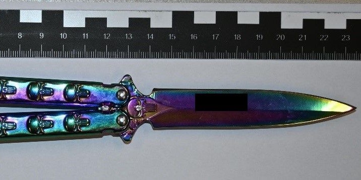 Das "Butterfly"-Messer wurde sichergestellt.