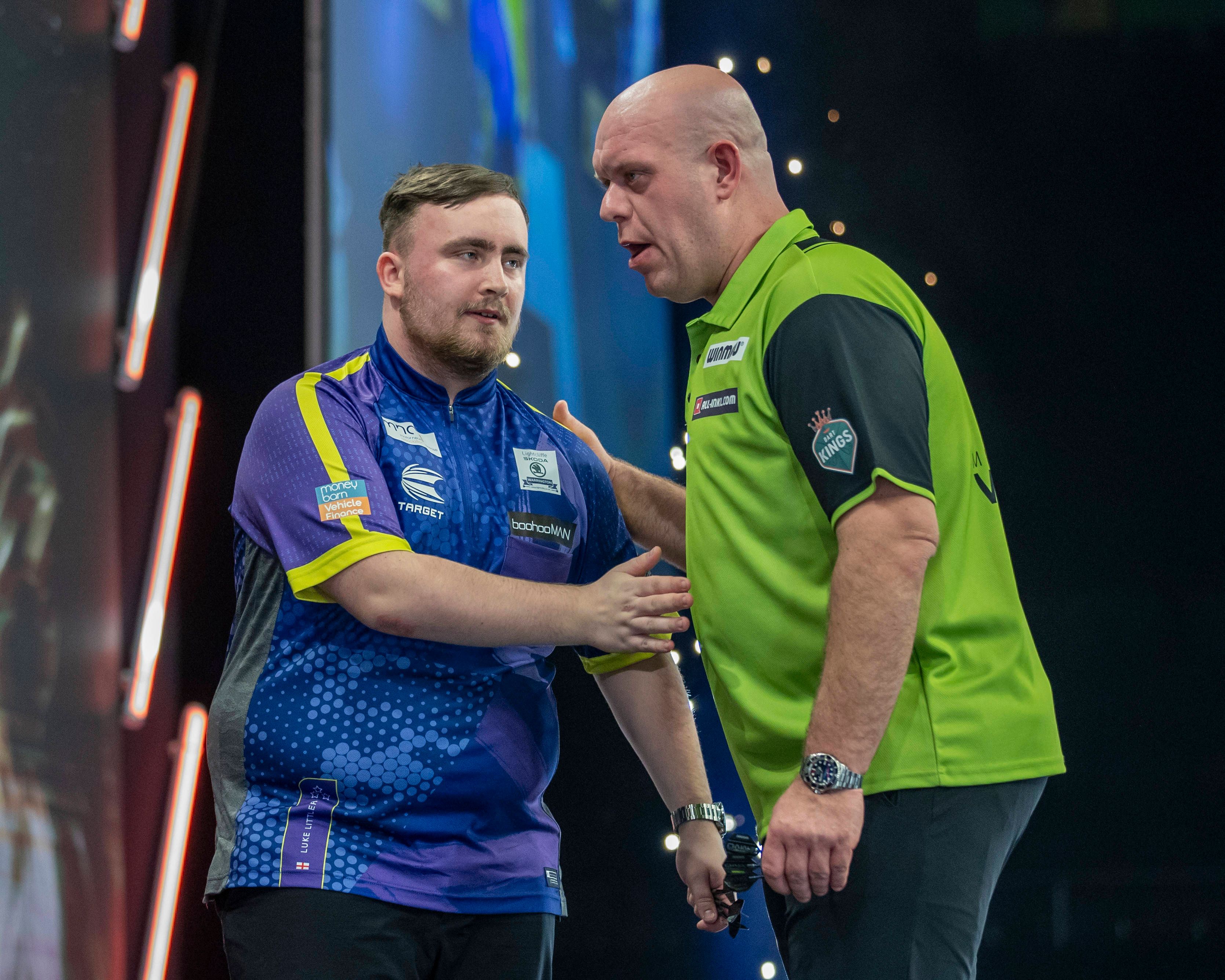 Im Finale des 11. Spieltags der Premier League ließ Michael van Gerwen Luke Littler keine Chance.