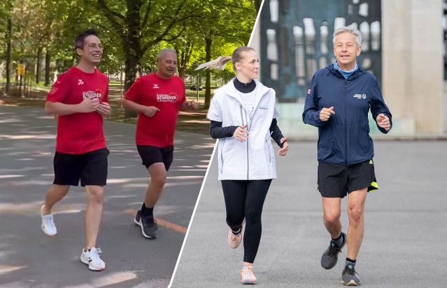 Schieder und Lopatka (r.) liefern sich aktuell ein Wettrennen um den sportlichsten Auftritt.