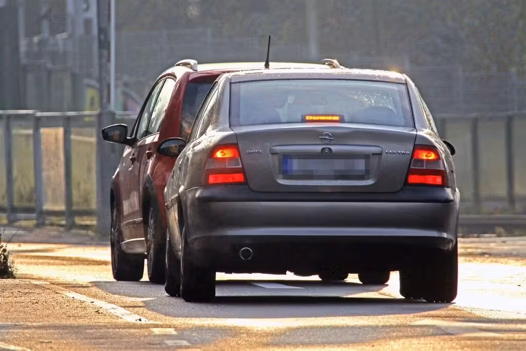 Die Tochter der Beschuldigten fuhr zu dicht auf. 