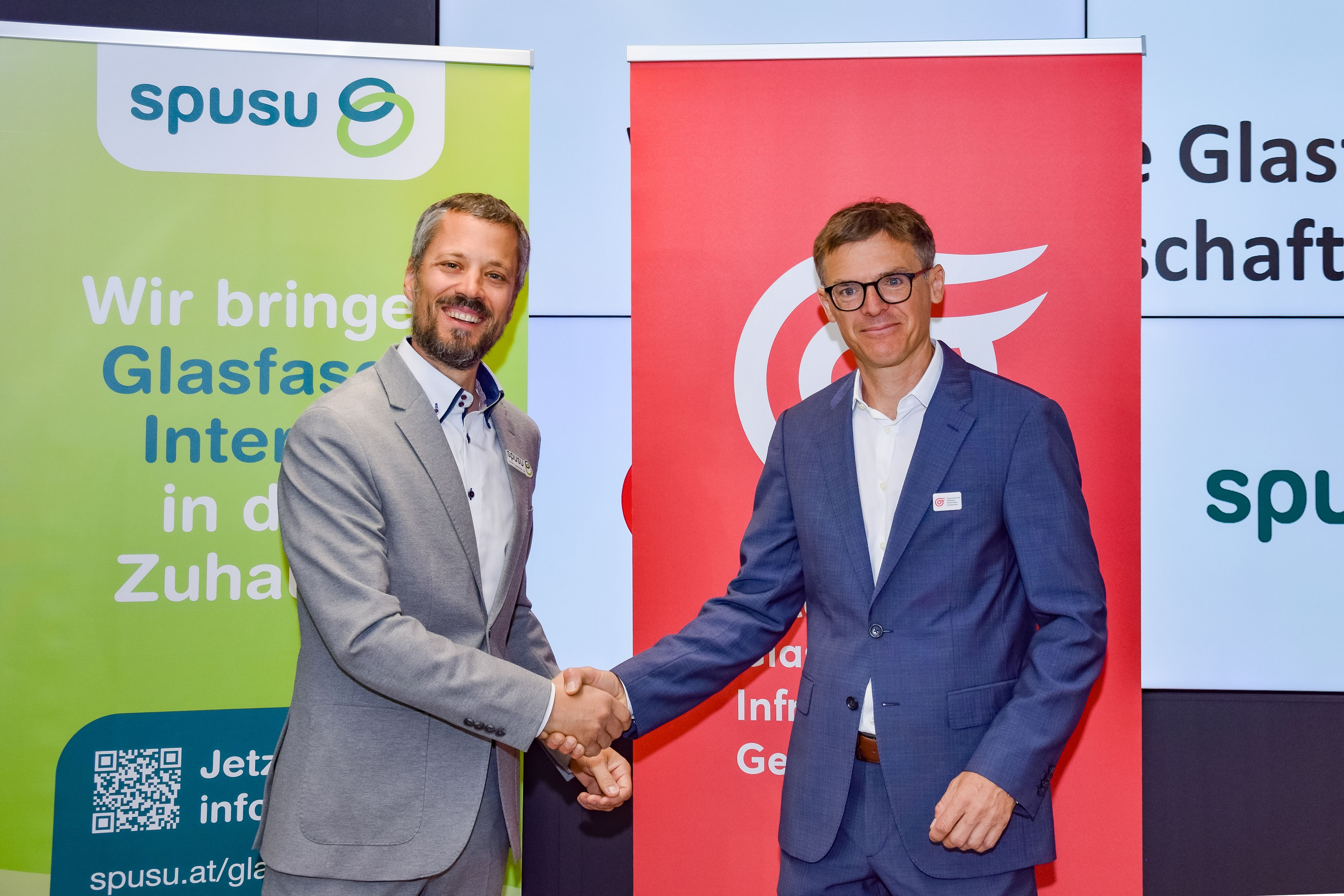 Seit Jahren Partner: spusu-COO Florian Parnigoni (l.), öGIG-CCO Christian Nemeth
