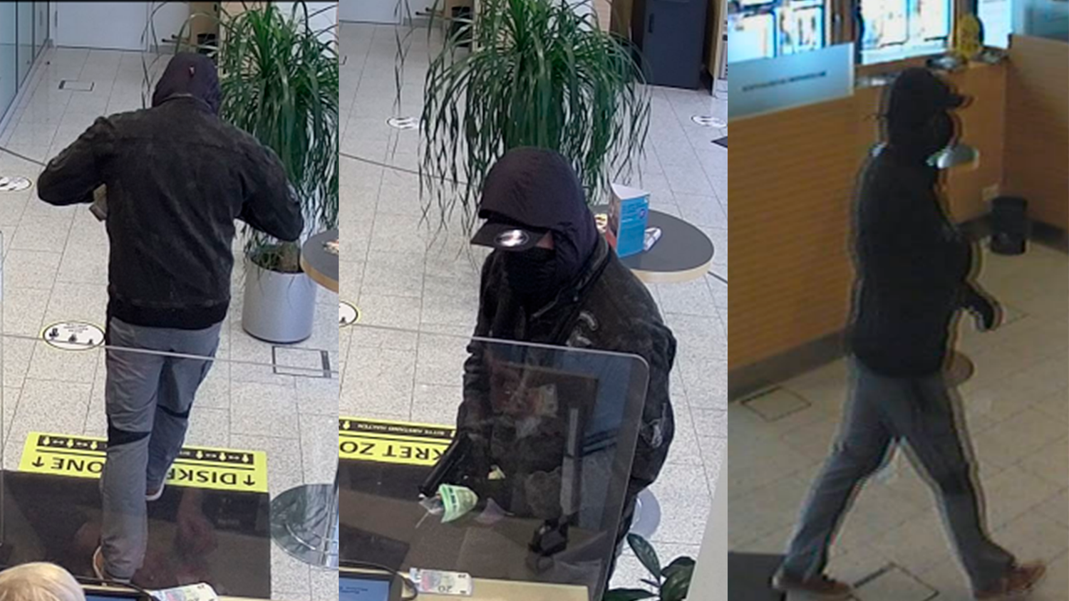 Der Tatverdächtige ist etwa 185 cm groß.