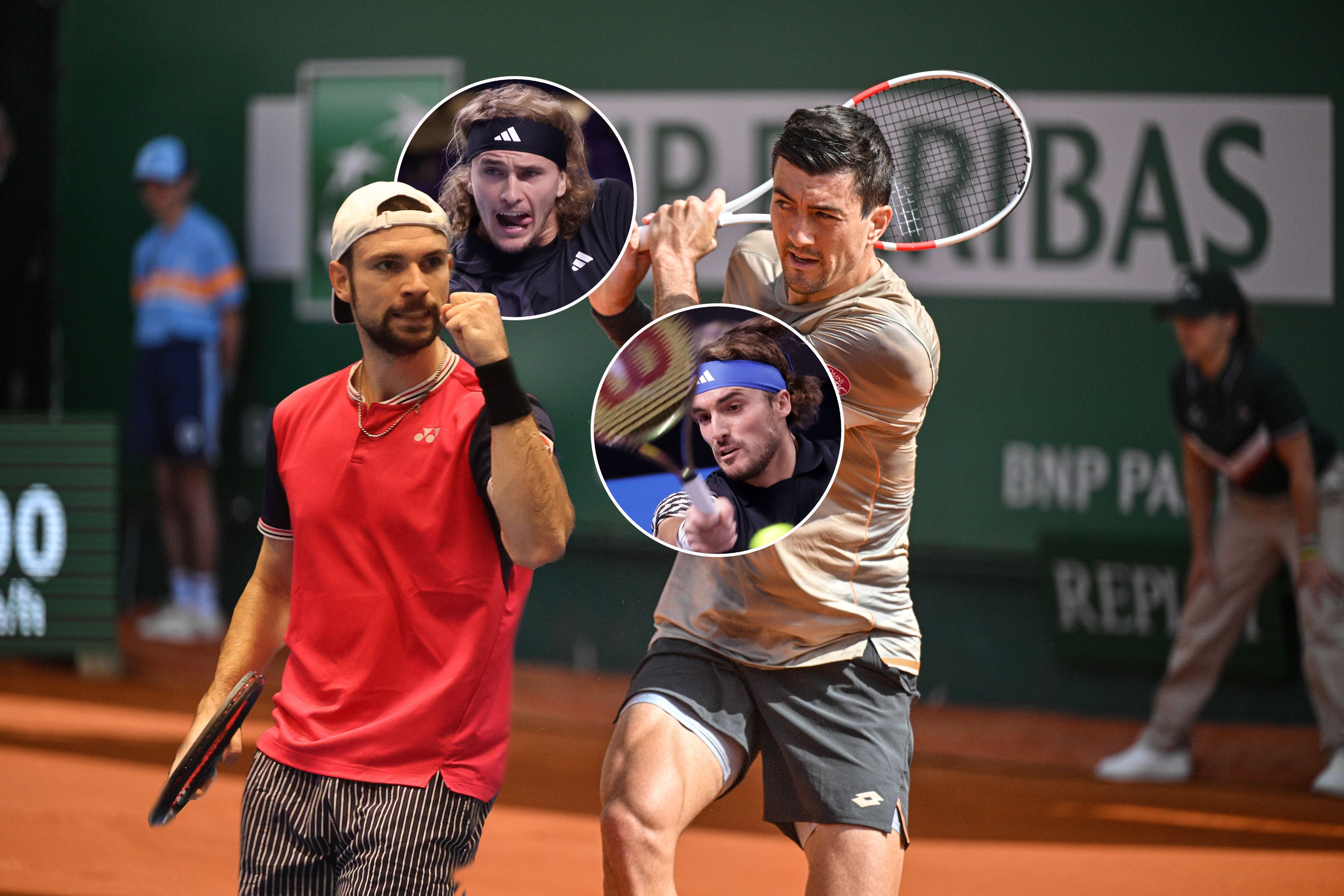 Rodionov (l.) und Ofner (r.) treffen auf Zverev sowie Tsitsipas.