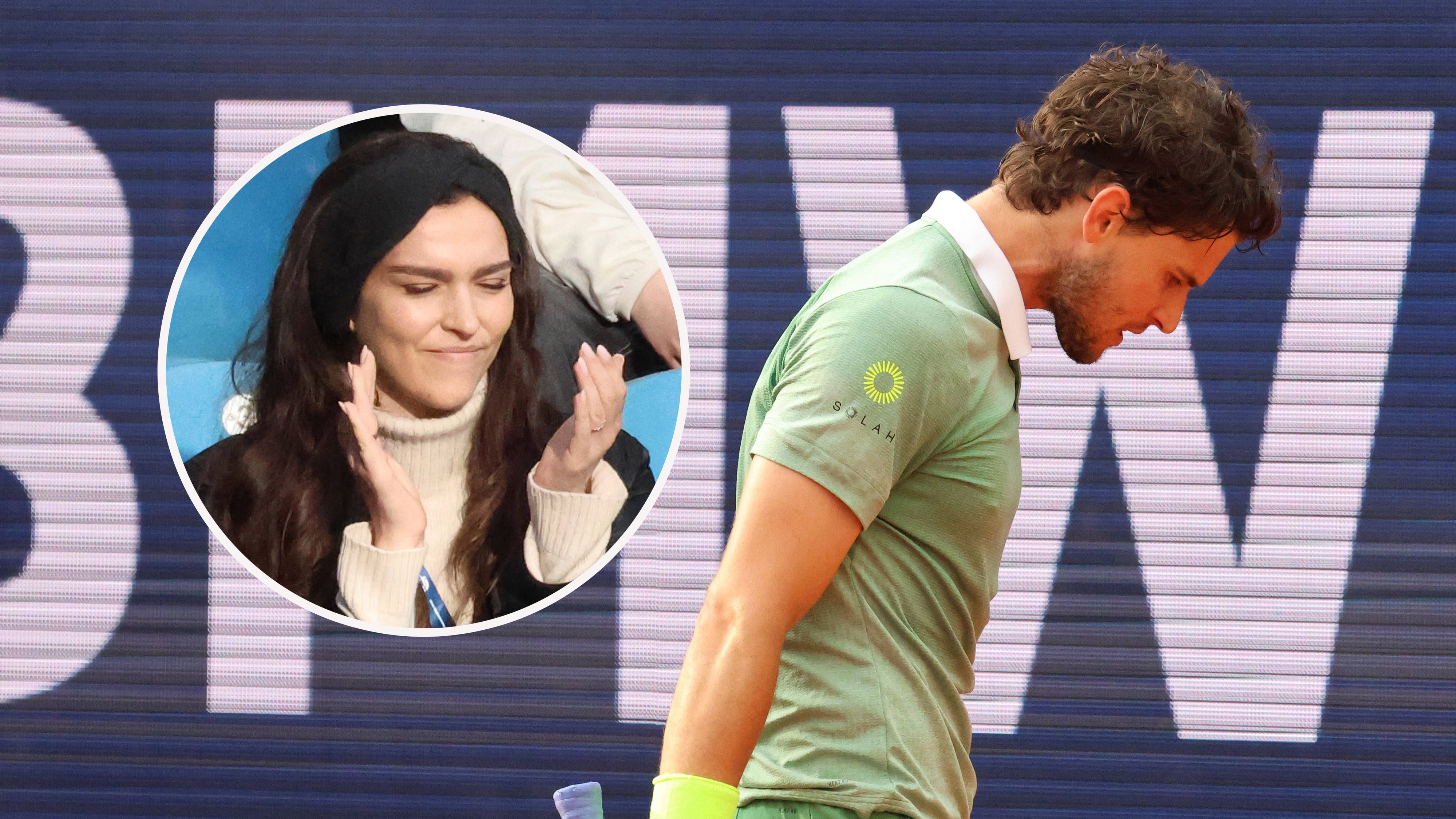 Dominic Thiem scheidet zum München-Auftakt aus, Freundin Lili Paul-Roncalli leidet auf der Tribüne mit.