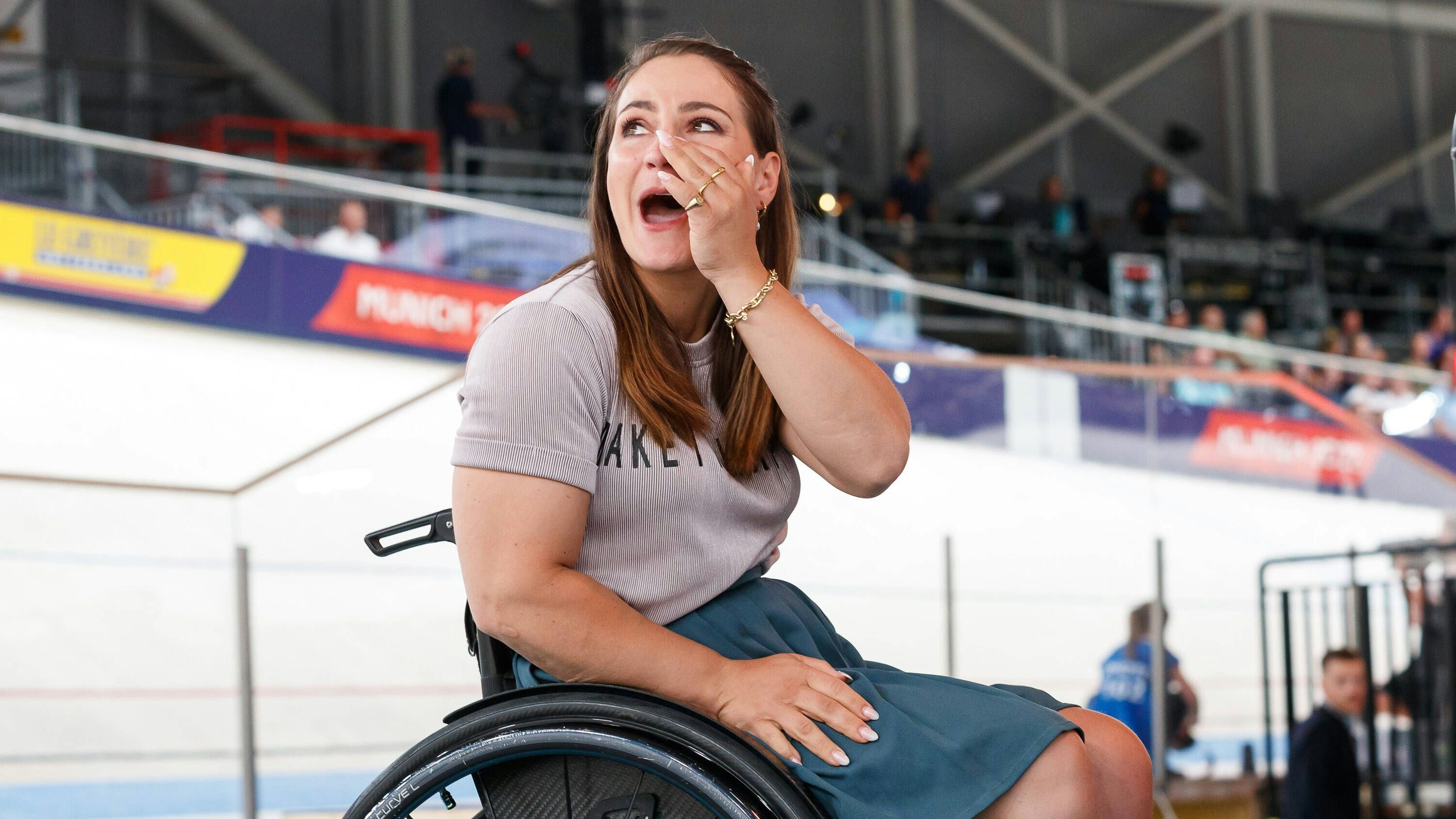 Kristina Vogel war bei der Bahnrad-EM 2022 für das TV als Expertin im Einsatz.