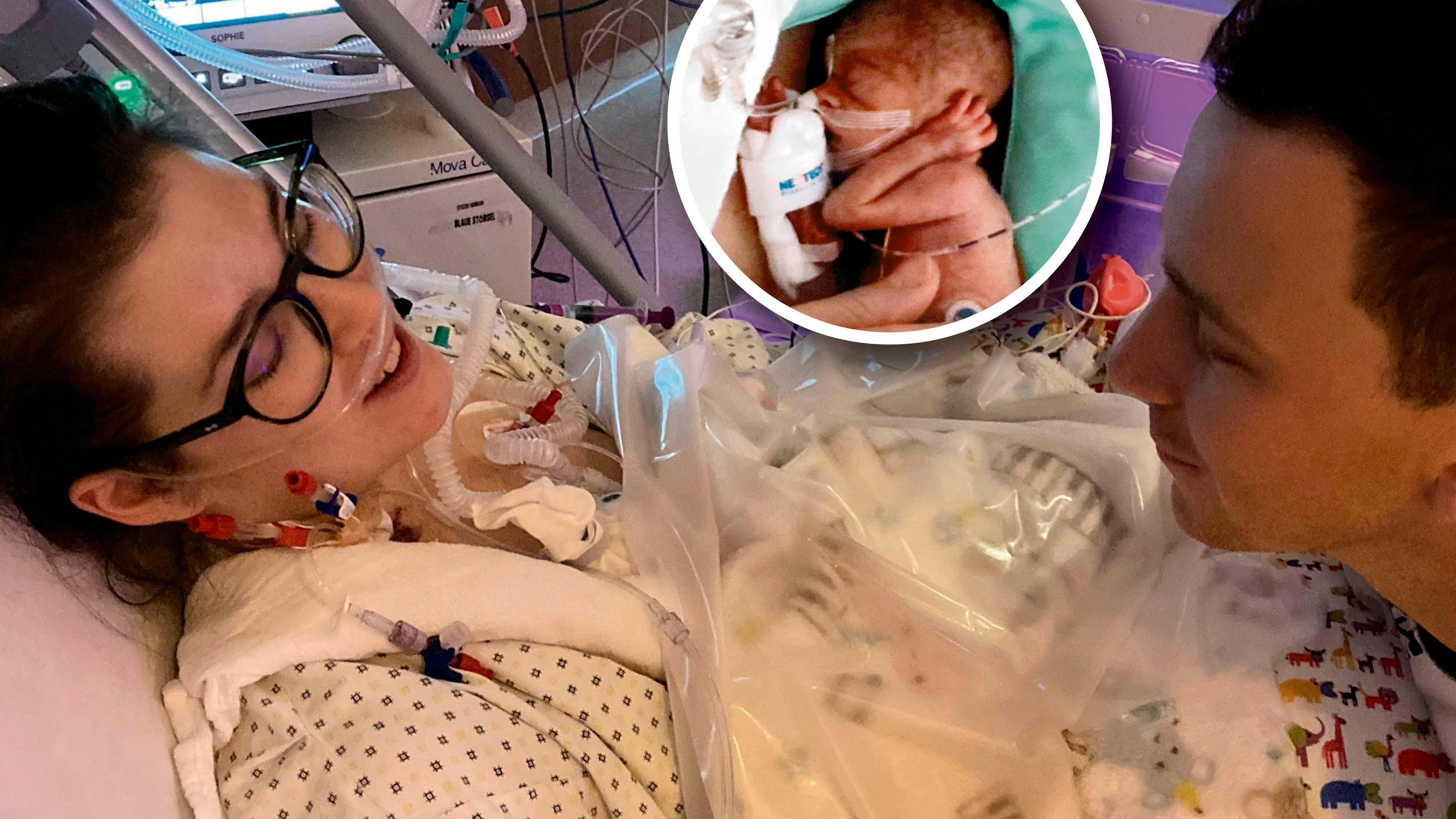 Melanie und Jimmy mit Baby Jamie. Die Familie braucht Unterstützung