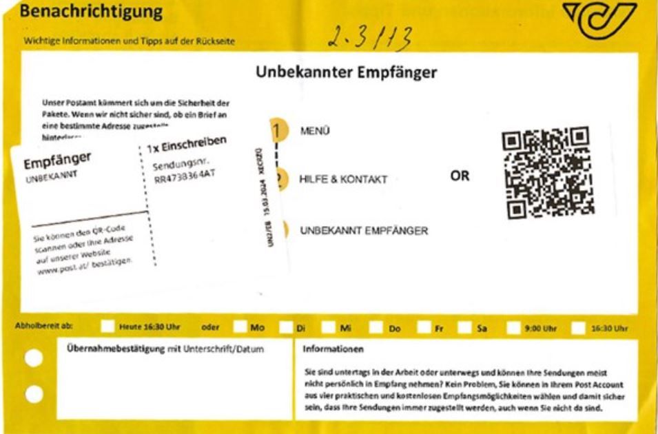 Vorsicht vor neuer Masche: Kriminelle hinterlegen 