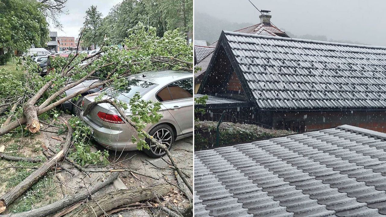 In Kroatien spielte das Wetter am Dienstag verrückt.