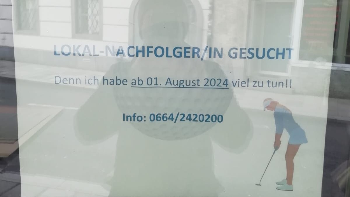 Augenzwinkernder Aushang