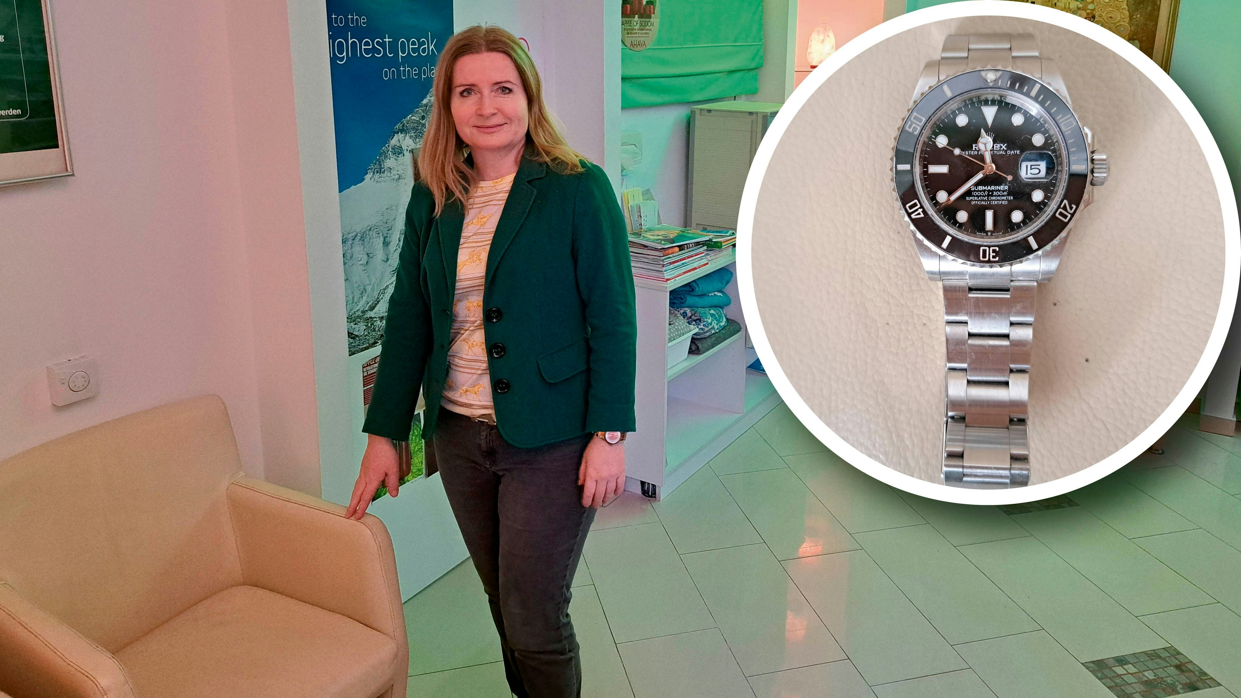 Salzgrotten-Geschäftsführerin Urszula Radziewinska fand die wertvolle Uhr.