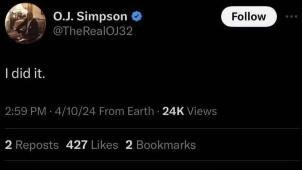 Screenshots von einem angeblichen Simpson-Geständnis machen die Runde.