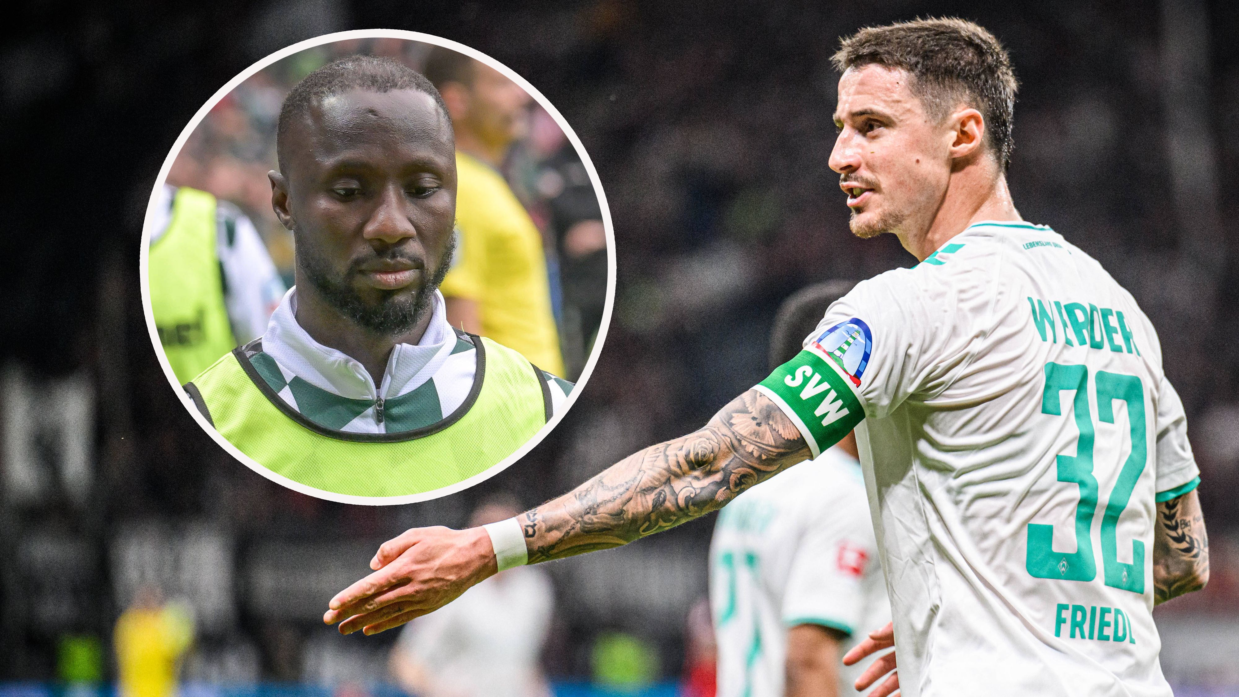 Marco Friedl (r.) kritisiert Naby Keita.