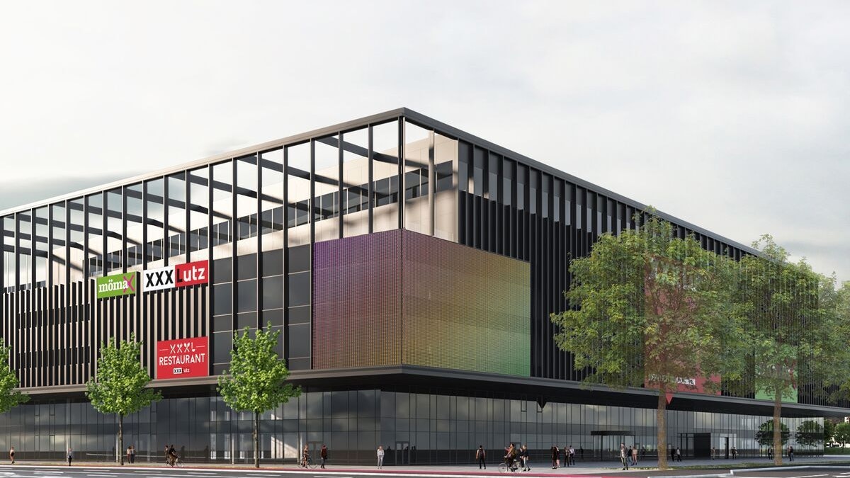 Die hochmoderne XXXLutz-Filiale an der Linzer Donaulände wird Ende Mai eröffnet.
