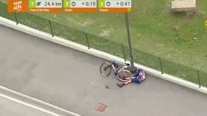 Chris Harper knallt mit dem Kopf gegen eine Laterne.