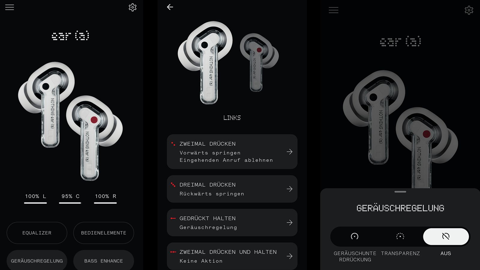 Die aktuell vielleicht beste und übersichtlichste Kopfhörer-App am Markt: Nothing X.