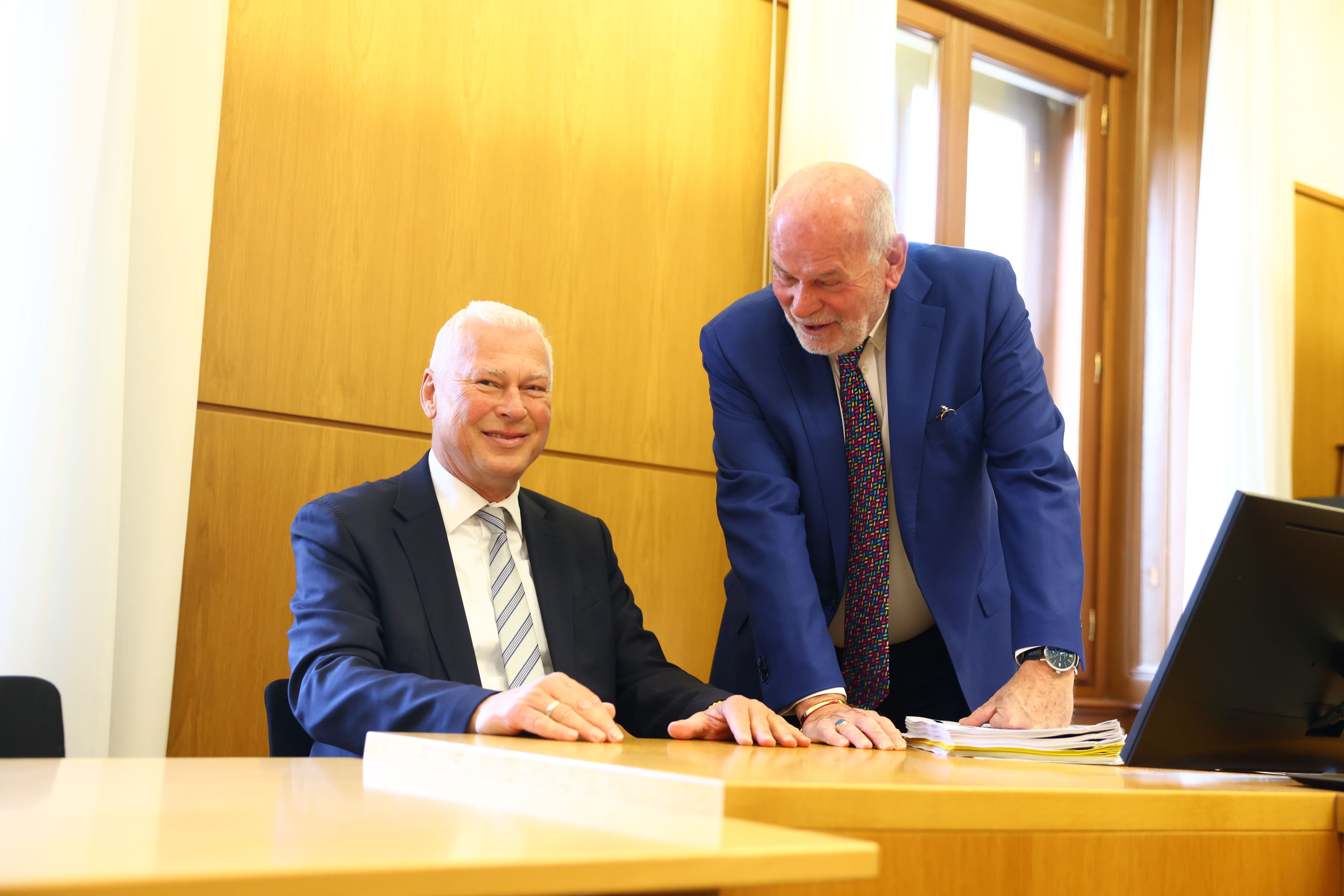 Toni Polster mit seinem Anwalt Manfred Ainedter