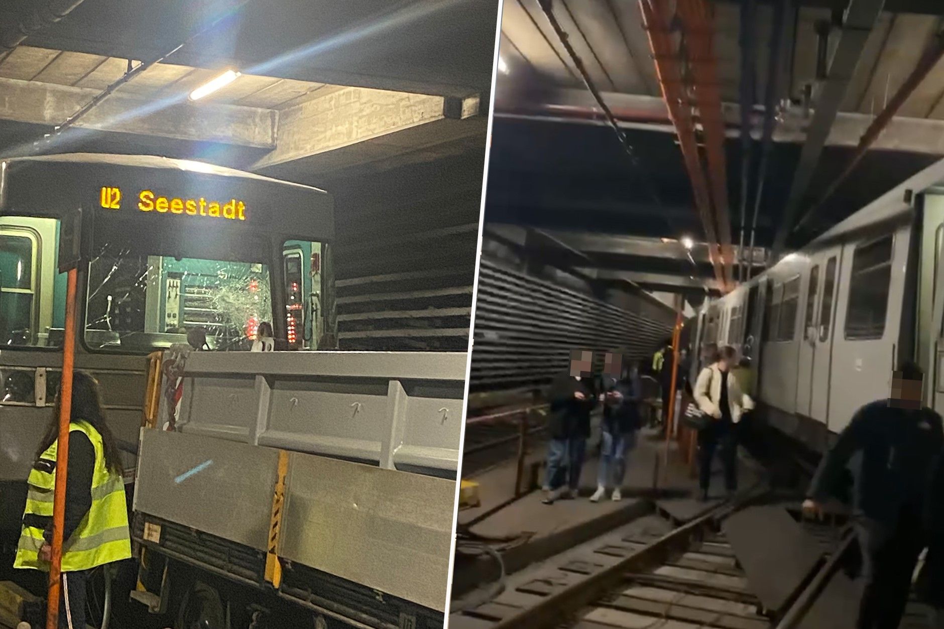 U2 crasht in Tunnel! Passagiere müssen zu Fuß weiter.