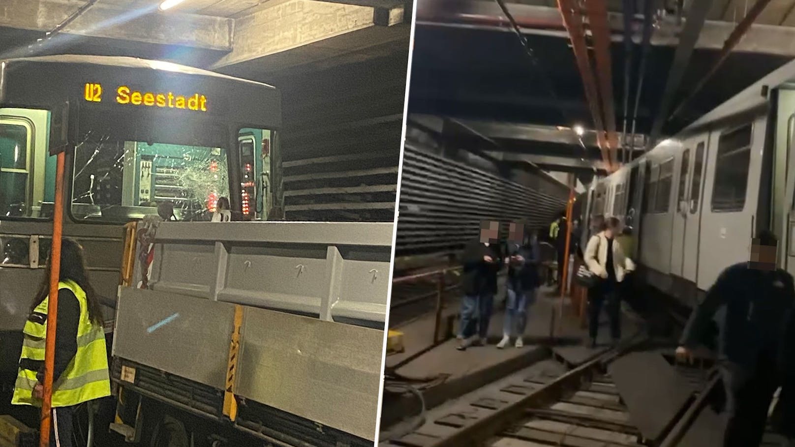 U2 crasht in Tunnel! Passagiere müssen zu Fuß weiter