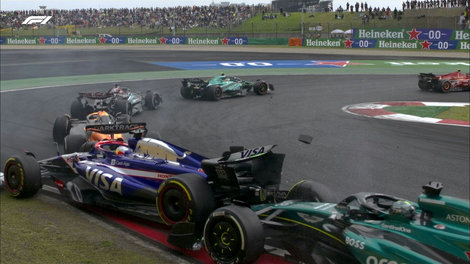 Ricciardo und Stroll im "Infight"