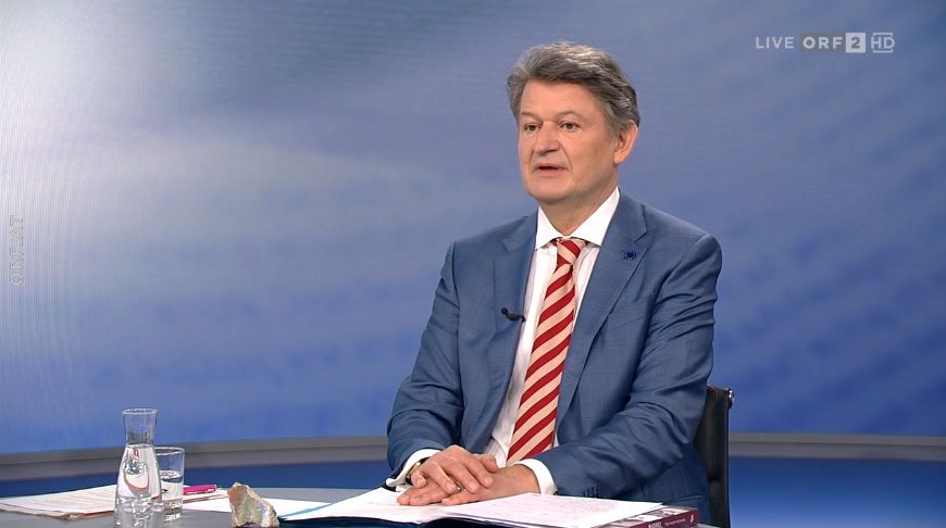 NEOS-Spitzenkandidat Helmut Brandstätter in der Pressestunde im ORF. 
